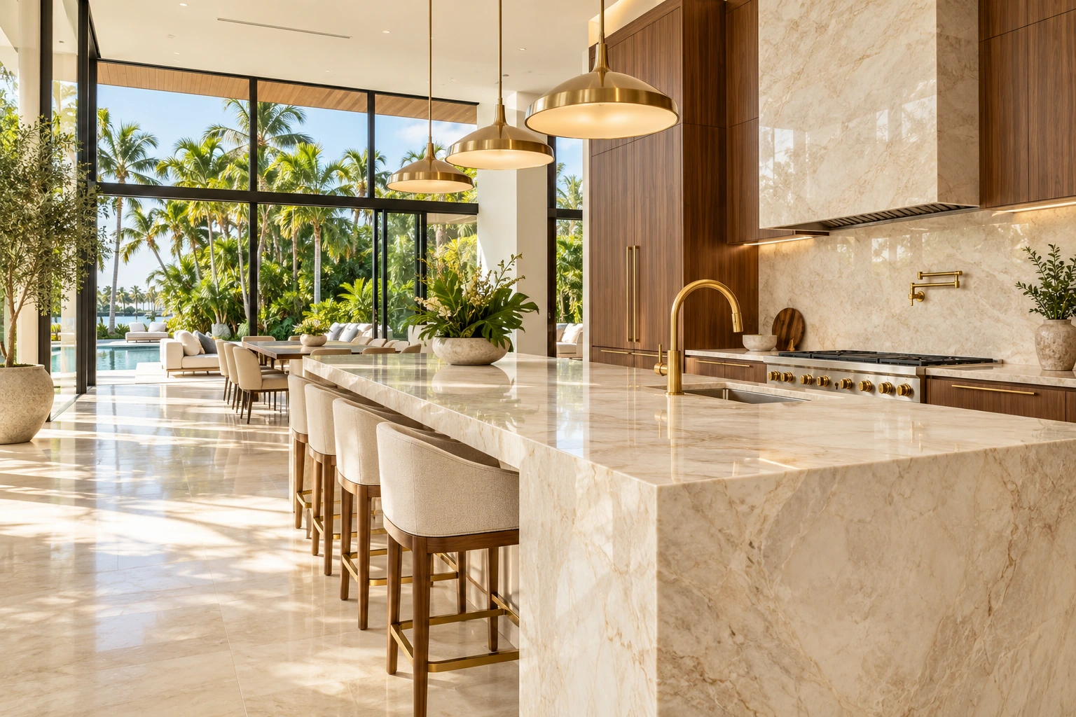 Luxury kitchen design inspiration with brushed-gold fixtures